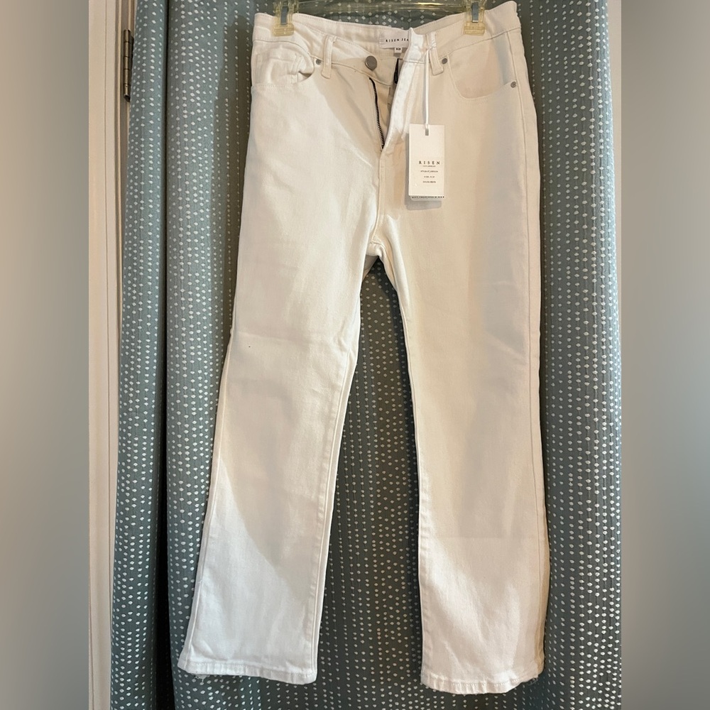 Risen Jeans size 9/29 White Vintage Wash Straight NWT